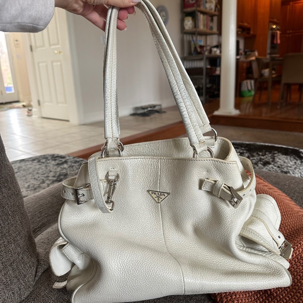 Prada Vitello Daino Leather Shoulder Bag